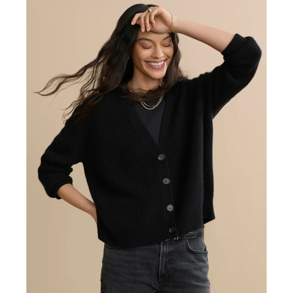 Jenni Kayne Cropped Cashmere Cocoon Cardigan XS - Picture 1 of 10